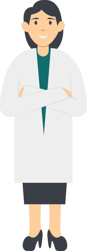 Pharmacist People Character with Cartoon Design. Isolated on White Background. vector