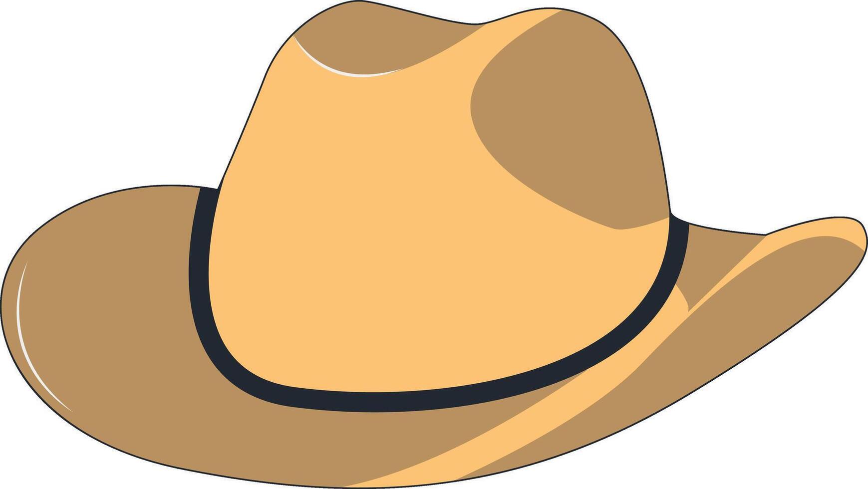 Wild West Cowboy Hat Illustration Isolated on White Background. vector