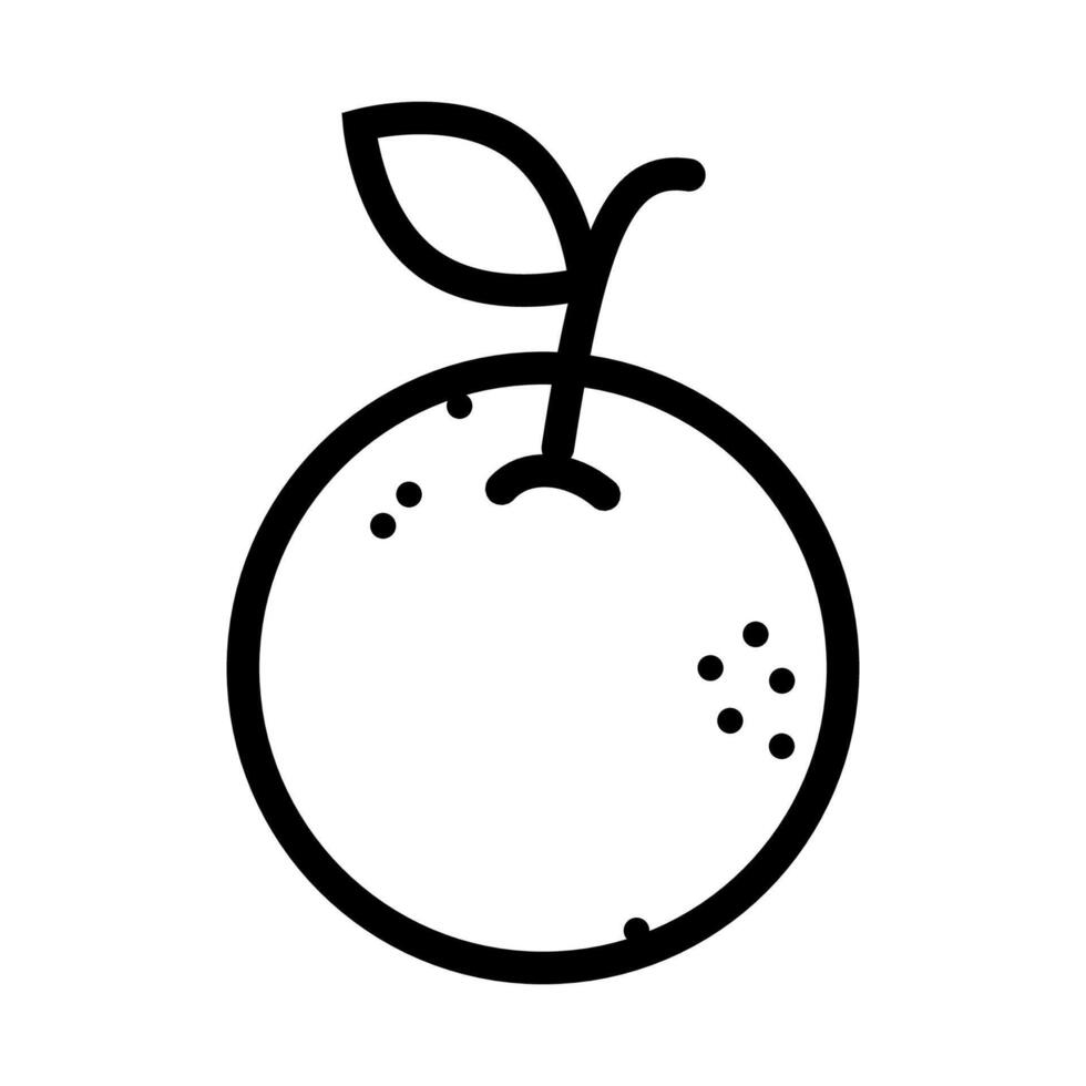 Orange icon with leaf. Citrus fruit. Healthy nutrition and healthy lifestyle. vector