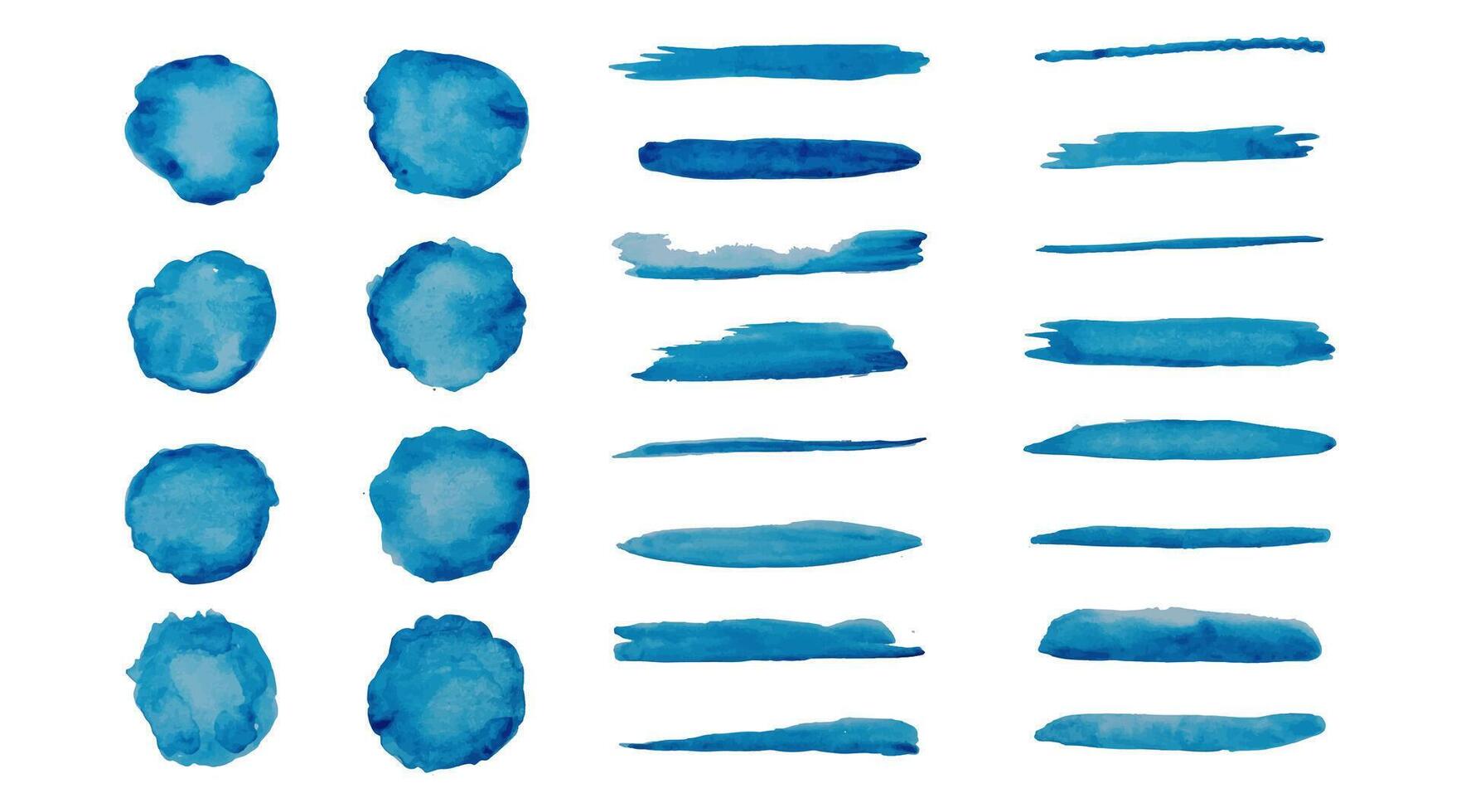 Watercolor Brush Strokes and Splatters. vector