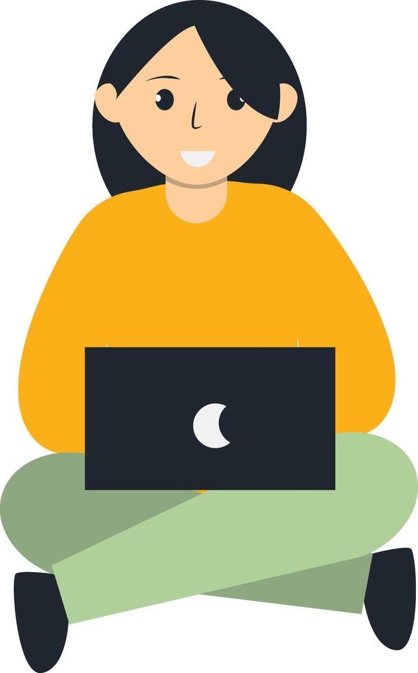 People Character with Technology Advance. vector