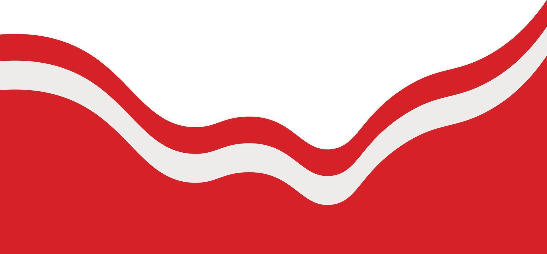Indonesia Flag Ribbon Border in Flat Design vector