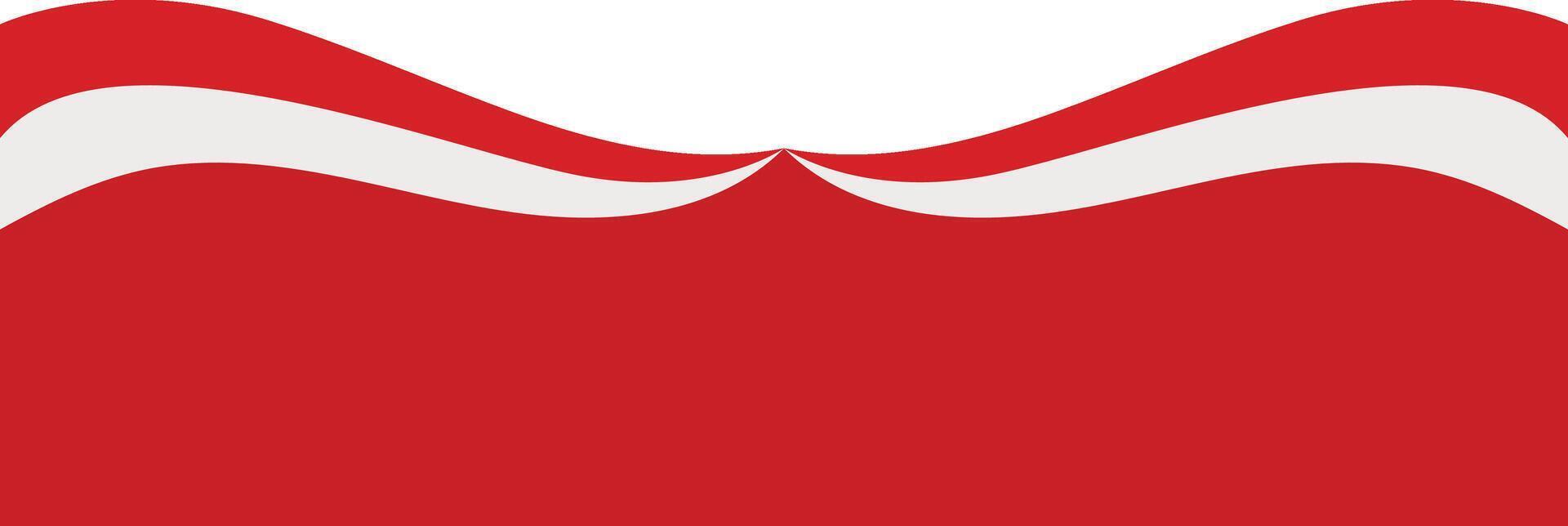 Indonesia Flag Ribbon Border on White Background. vector