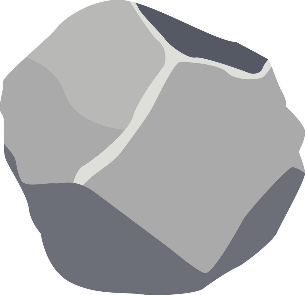 Rock Stone Illustration. Isolated on White Background. vector