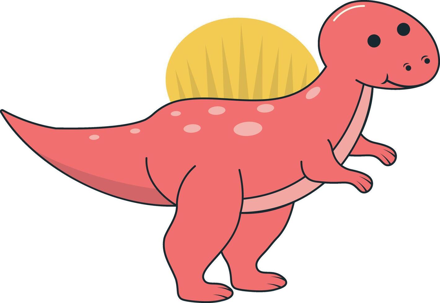 Dinosaurs Illustration in Flat Design. vector