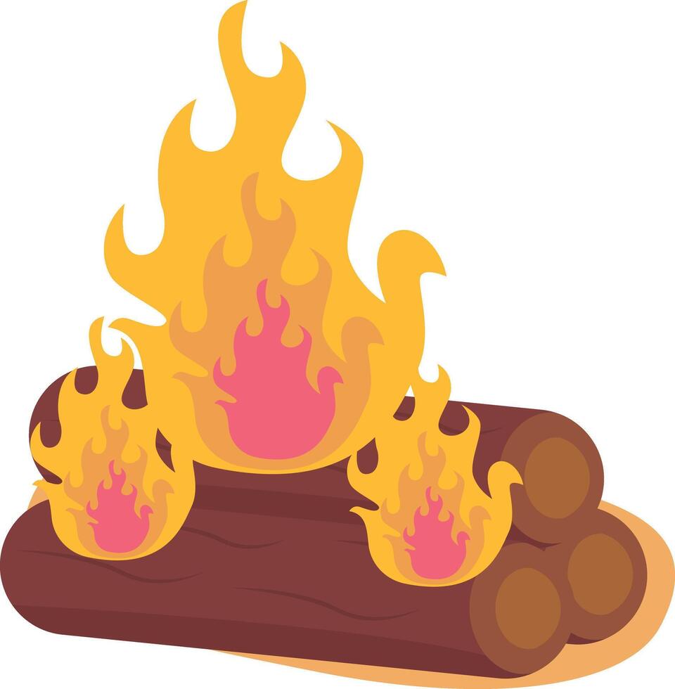 Illustration of Wood Bonfire vector