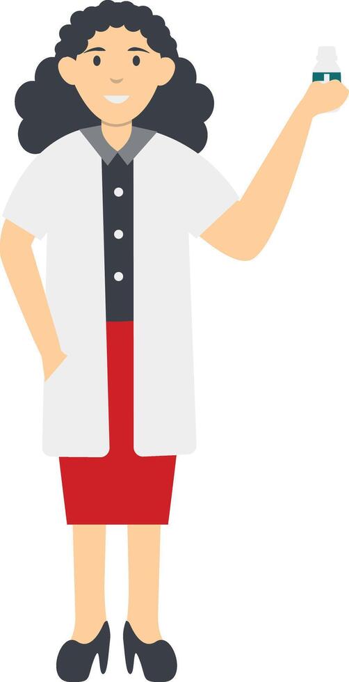 Pharmacist People Character in Cartoon Design vector