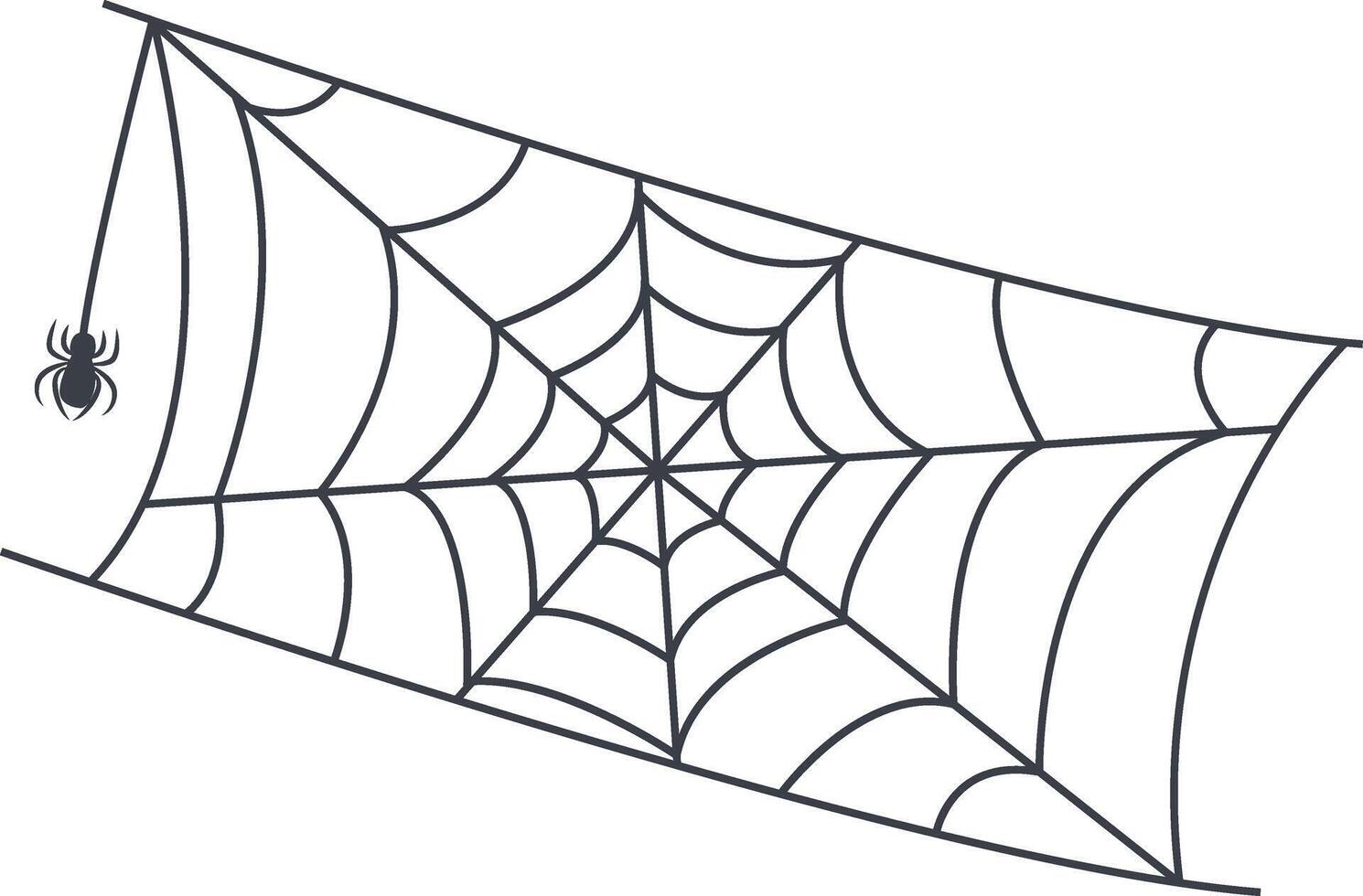 Spider Web Icon in Simple Decoration vector