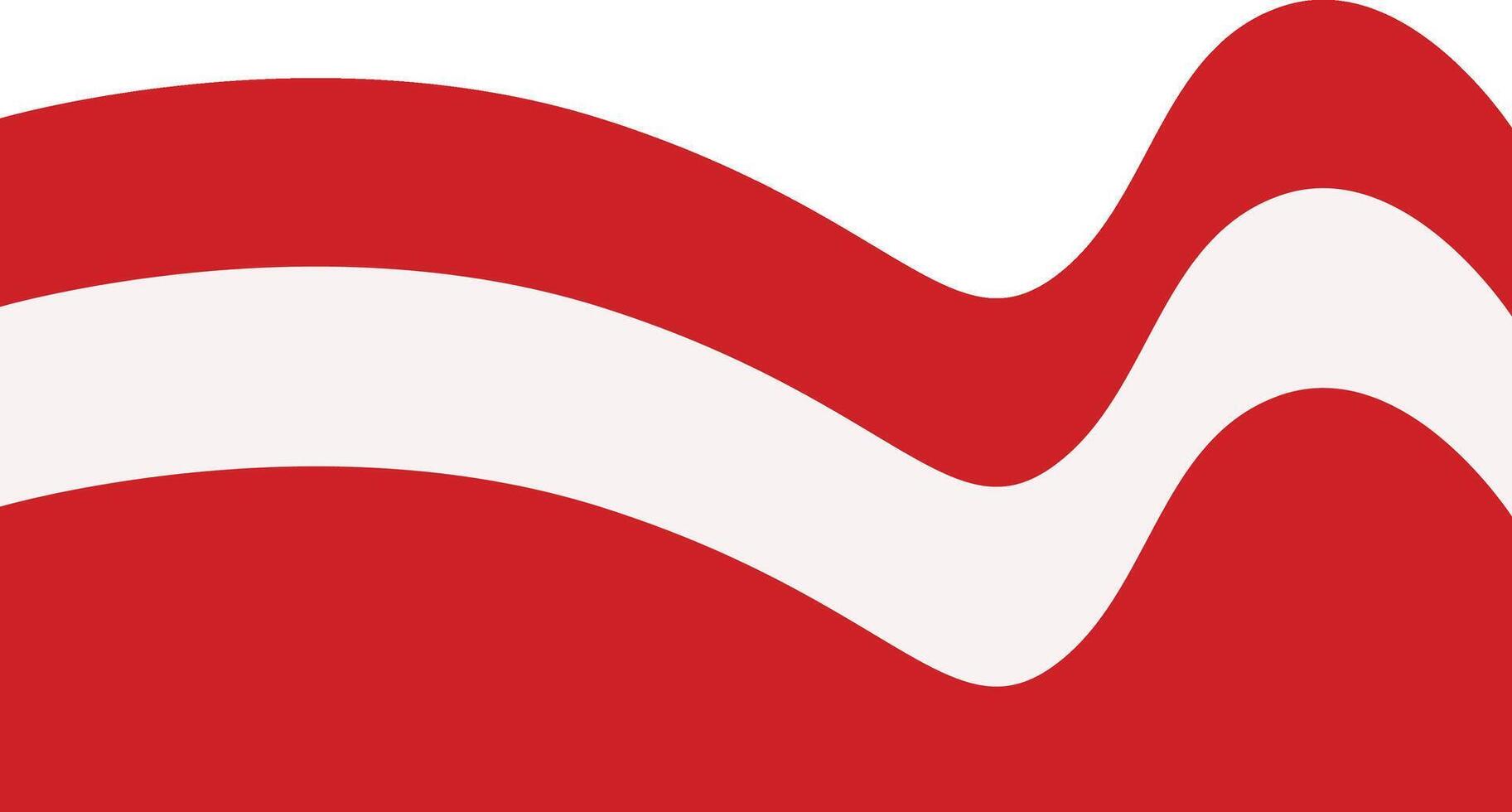 Indonesia Flag Ribbon Banner in Cartoon Design. vector