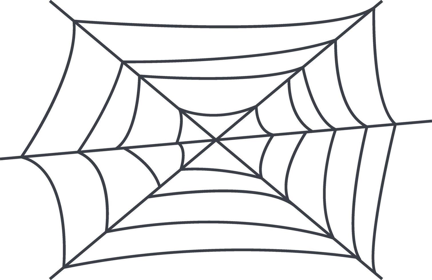 Spider Web Icon with Flat Design vector