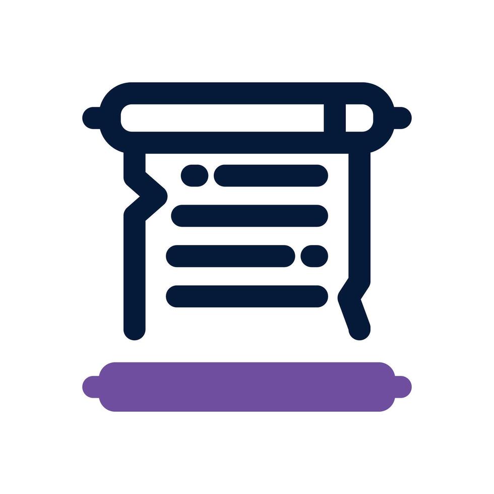 papyrus dual tone icon. Sleek and modern icon for websites and mobile apps. vector
