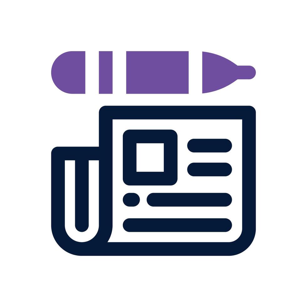 journal dual tone icon. Sleek and modern icon for websites and mobile apps. vector