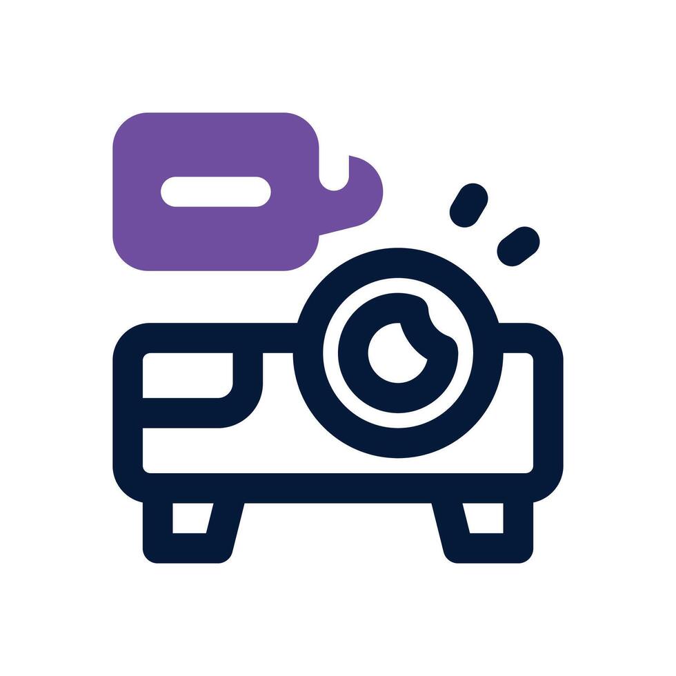 projector duotone icon. Sleek and modern icon for websites, mobile apps, marketing materials, and corporate design. Fully scalable and ready to use. vector