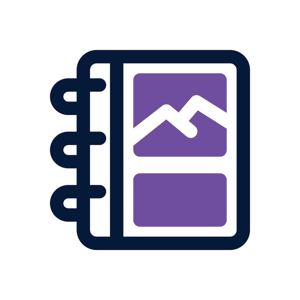 album duotone icon. Sleek and modern icon for websites, mobile apps, marketing materials, and corporate design. Fully scalable and ready to use. vector