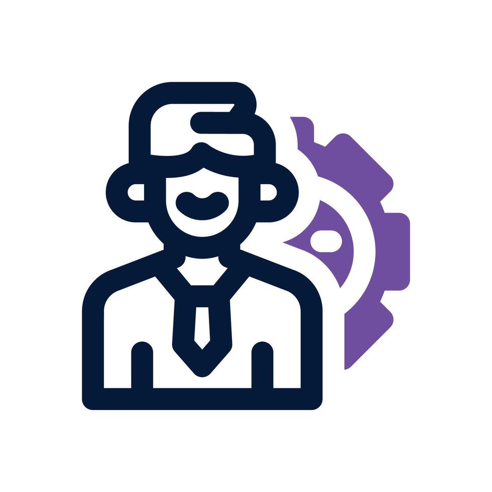 staff dual tone icon. Sleek and modern icon for websites and mobile apps. vector