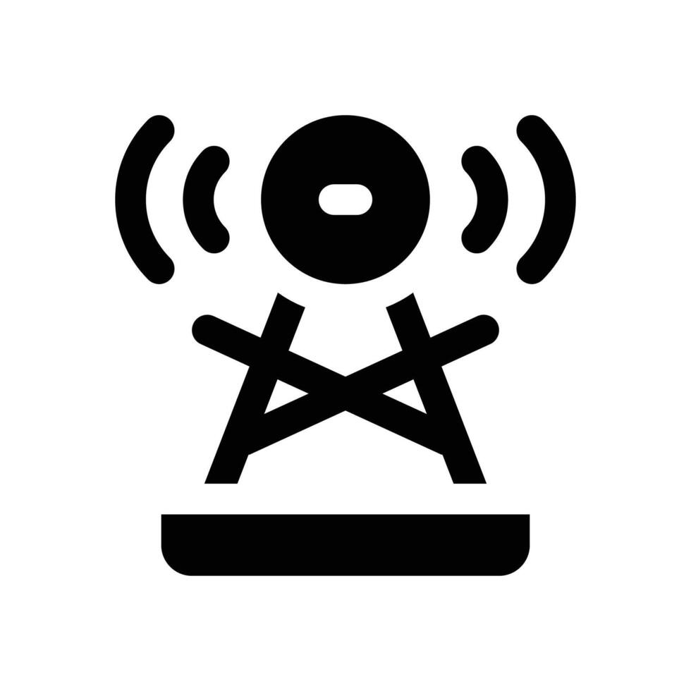 broadcast glyph icon. Strong and solid icon for websites and mobile apps. vector