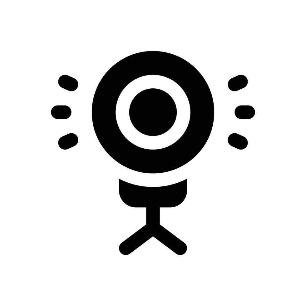 ring light glyph icon. Strong and solid icon for websites and mobile apps. vector