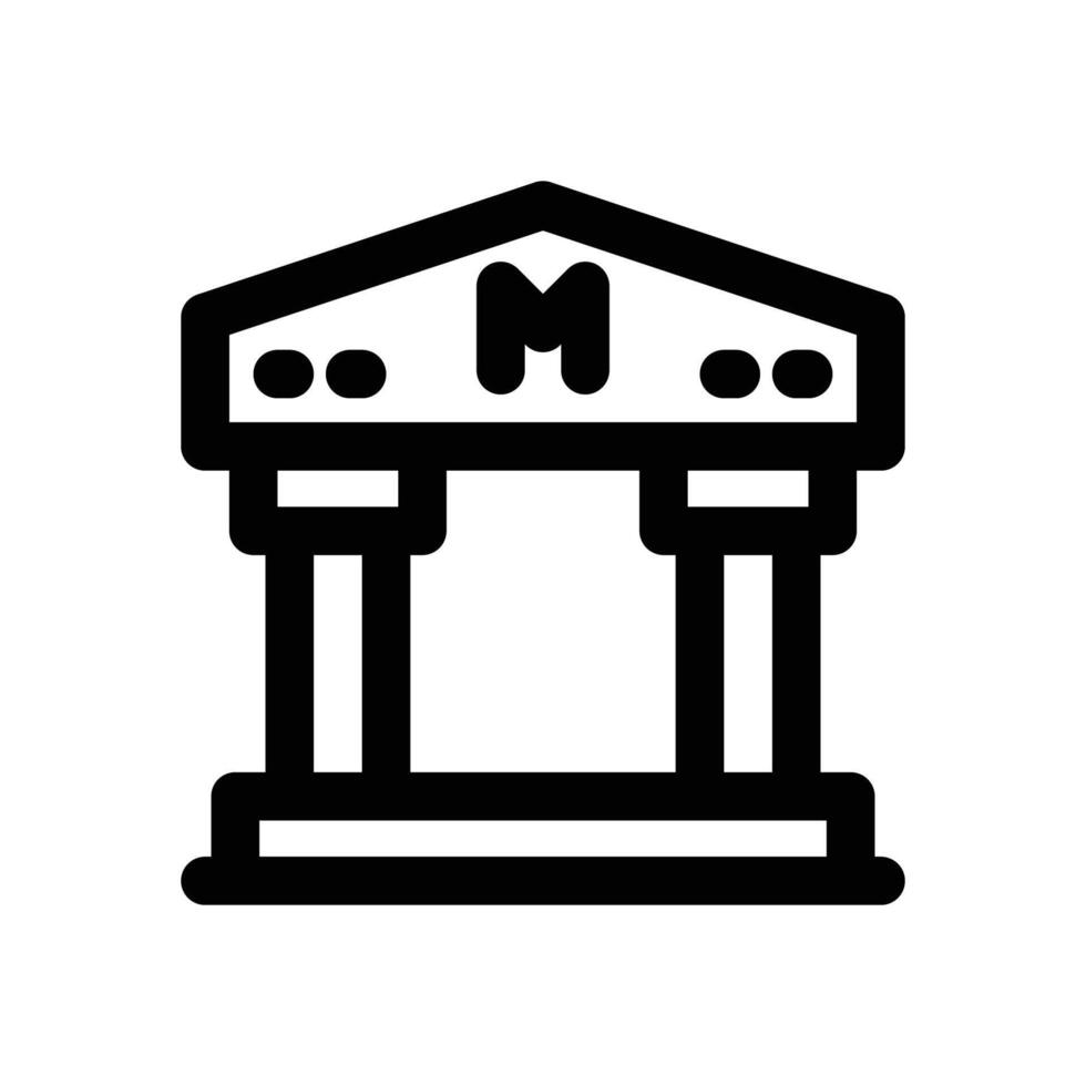 museum line icon. Clean and minimalist icon for websites and mobile apps. vector