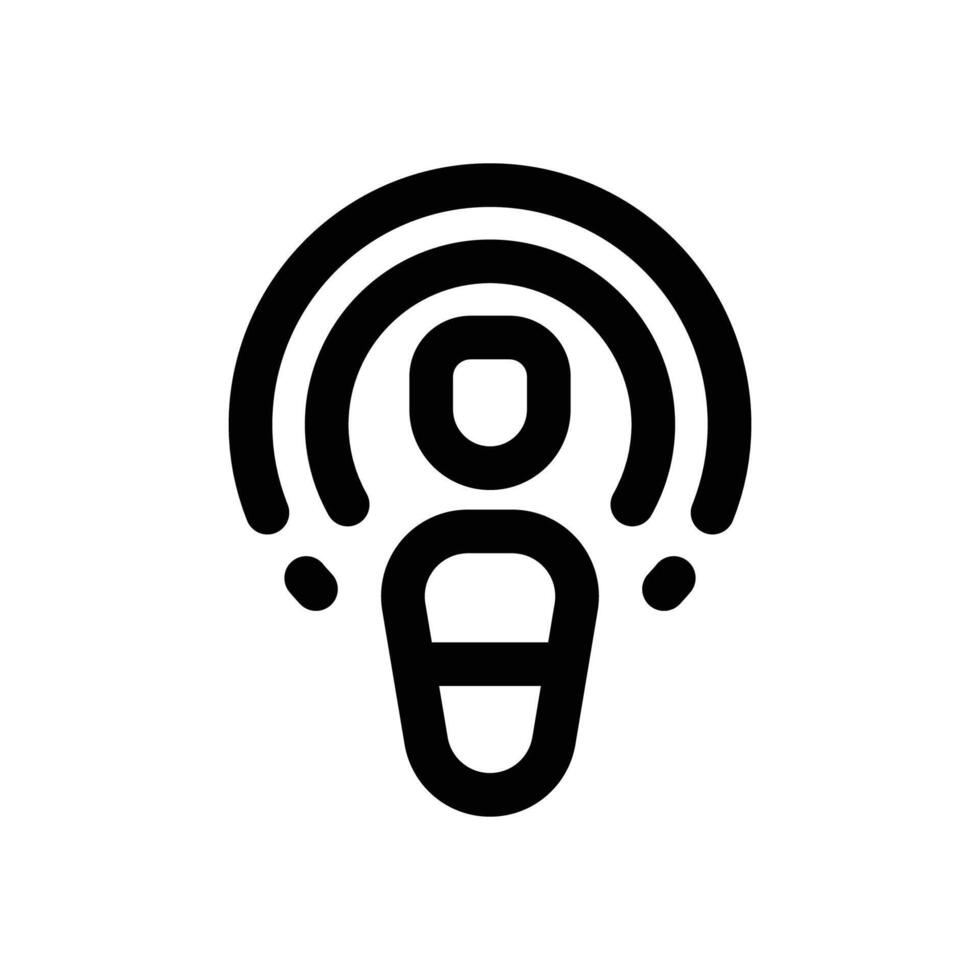podcaster line icon. Clean and minimalist icon for websites and mobile apps. vector