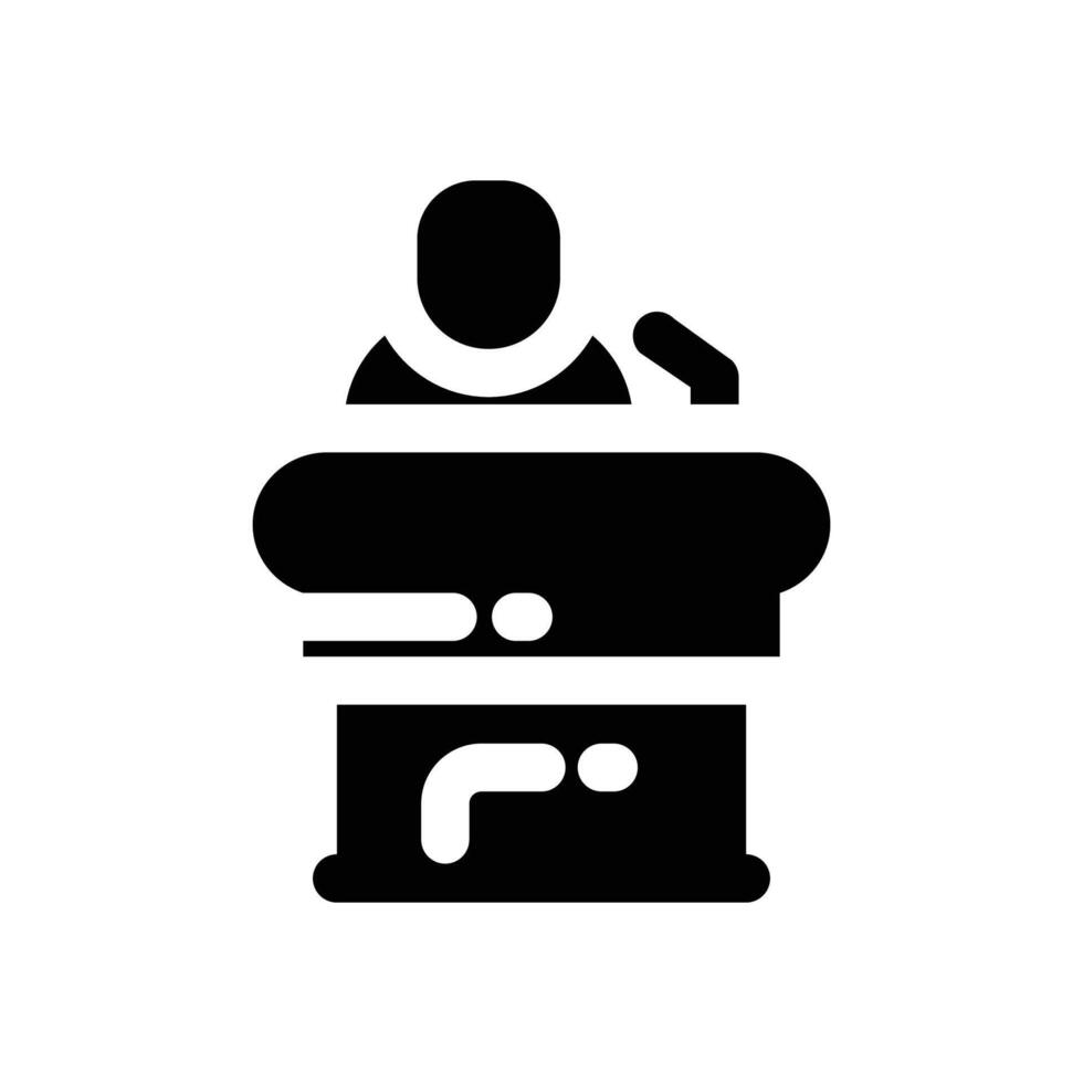 speech glyph icon. Strong and solid icon for websites, mobile interfaces, presentations, and visual branding. High quality and easy to edit. vector