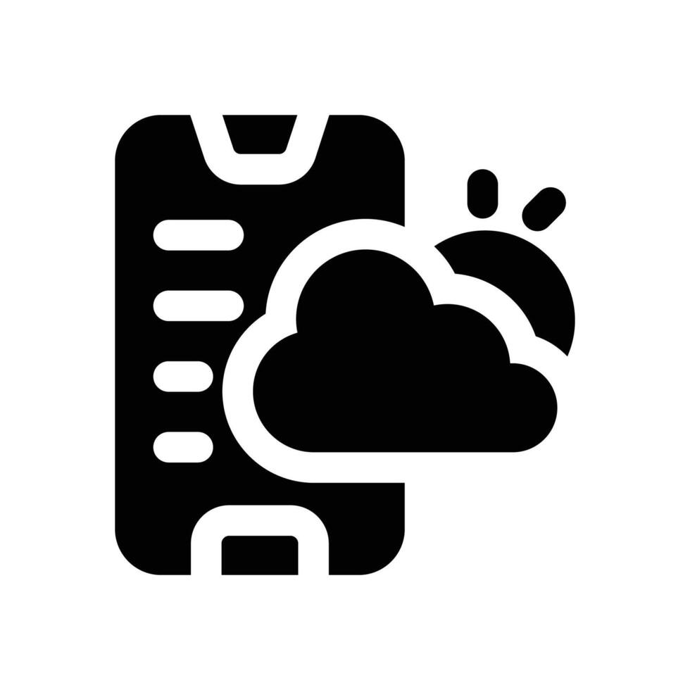 weather app glyph icon. Strong and solid icon for websites, mobile interfaces, presentations, and visual branding. High quality and easy to edit. vector