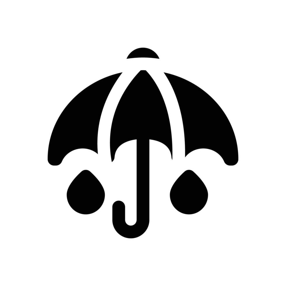 umbrella glyph icon. Strong and solid icon for websites, mobile interfaces, presentations, and visual branding. High quality and easy to edit. vector