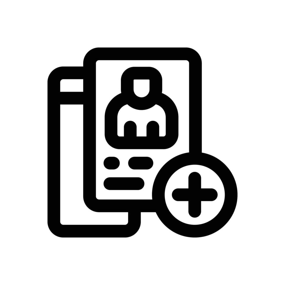 new portfolio line icon. Clean and minimalist icon for websites and mobile apps. vector