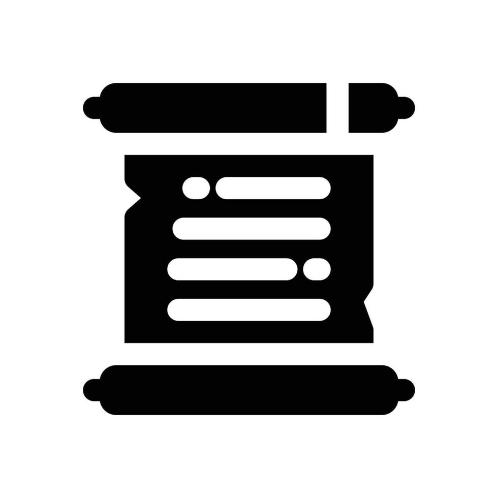 papyrus glyph icon. Strong and solid icon for websites and mobile apps. vector