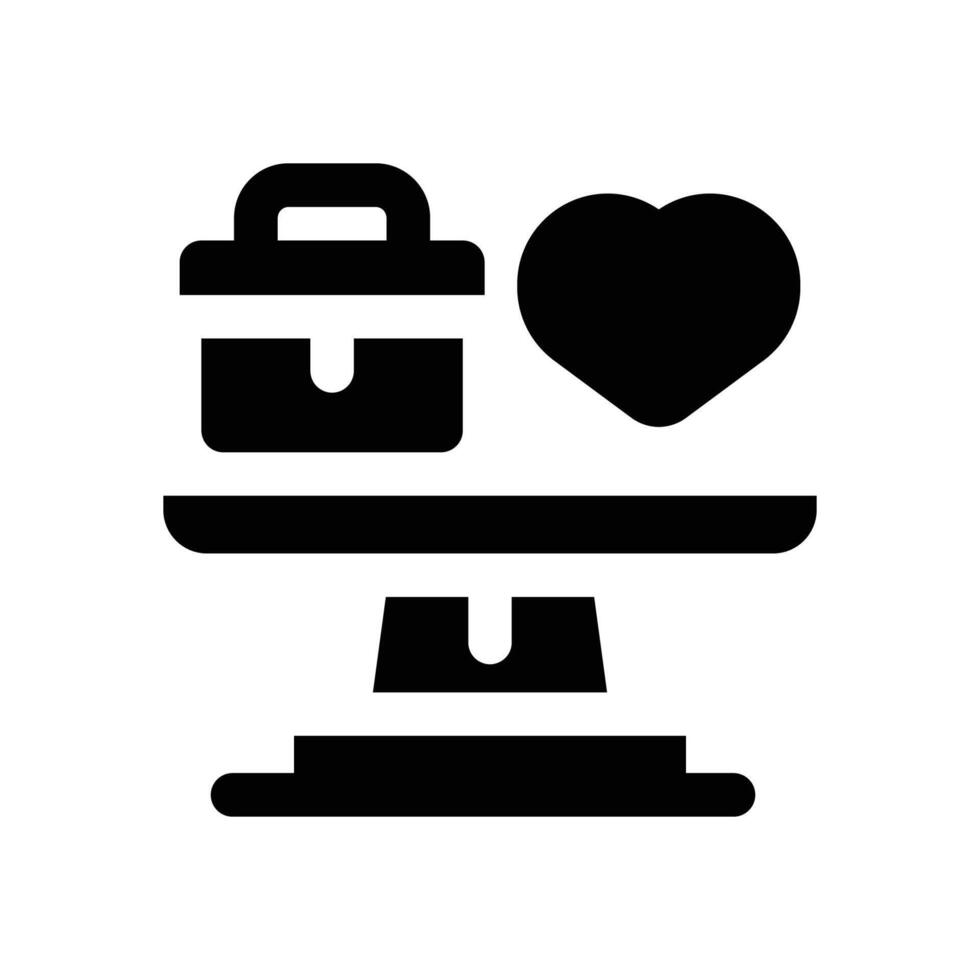 work life balance glyph icon. Strong and solid icon for websites and mobile apps. vector