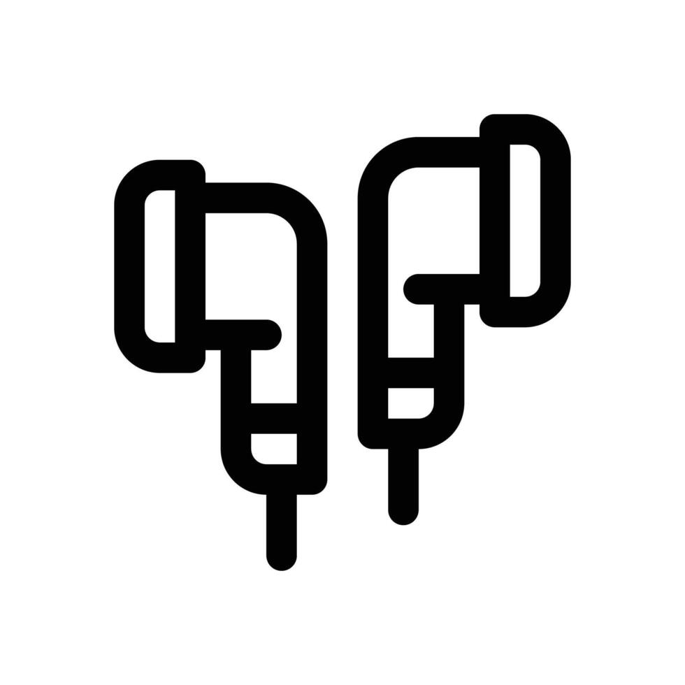 earbud line icon. Clean and minimalist icon for websites and mobile apps. vector