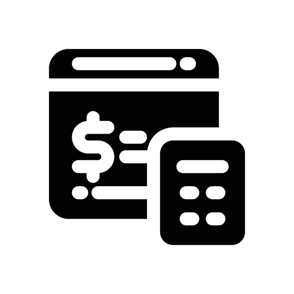 payroll glyph icon. Strong and solid icon for websites, mobile interfaces, presentations, and visual branding. High quality and easy to edit. vector