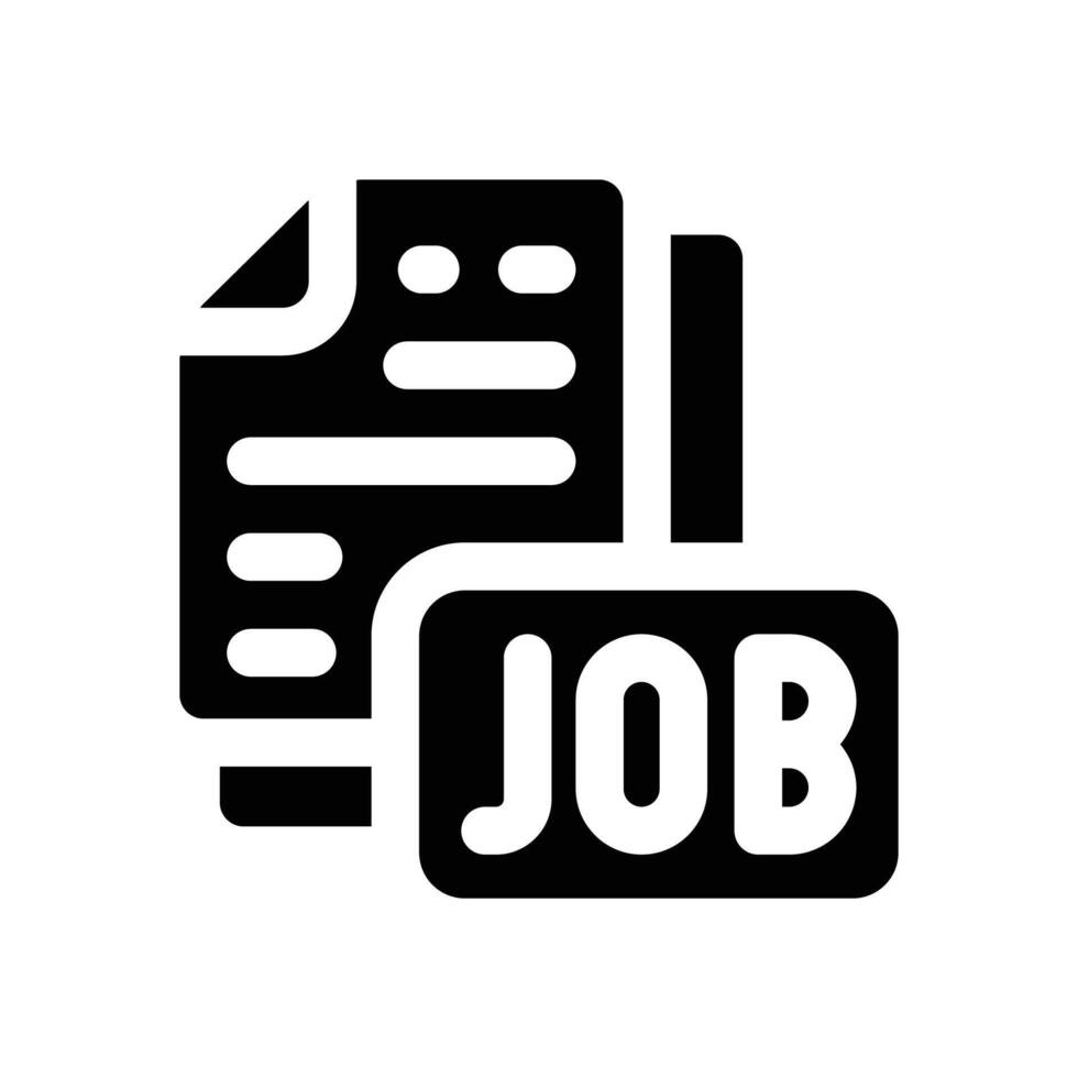 job offer glyph icon. Strong and solid icon for websites, mobile interfaces, presentations, and visual branding. High quality and easy to edit. vector