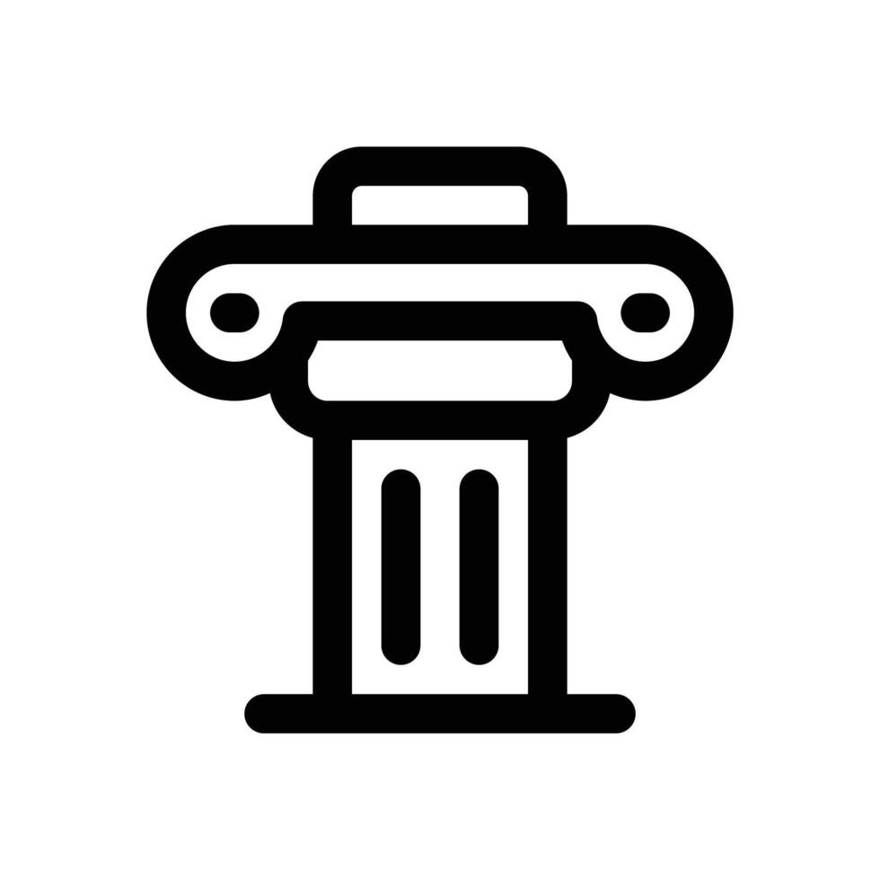 pillar line icon. Clean and minimalist icon for websites, mobile apps, presentations, and logos. Fully scalable and customizable for any project. vector