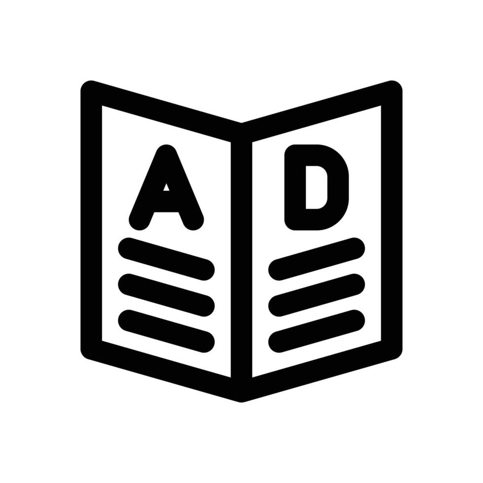leaflet line icon. Clean and minimalist icon for websites and mobile apps. vector