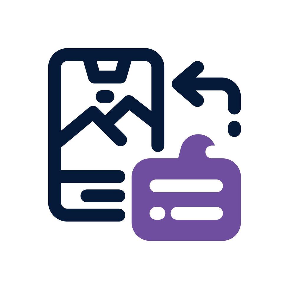 caption duotone icon. Sleek and modern icon for websites, mobile apps, marketing materials, and corporate design. Fully scalable and ready to use. vector