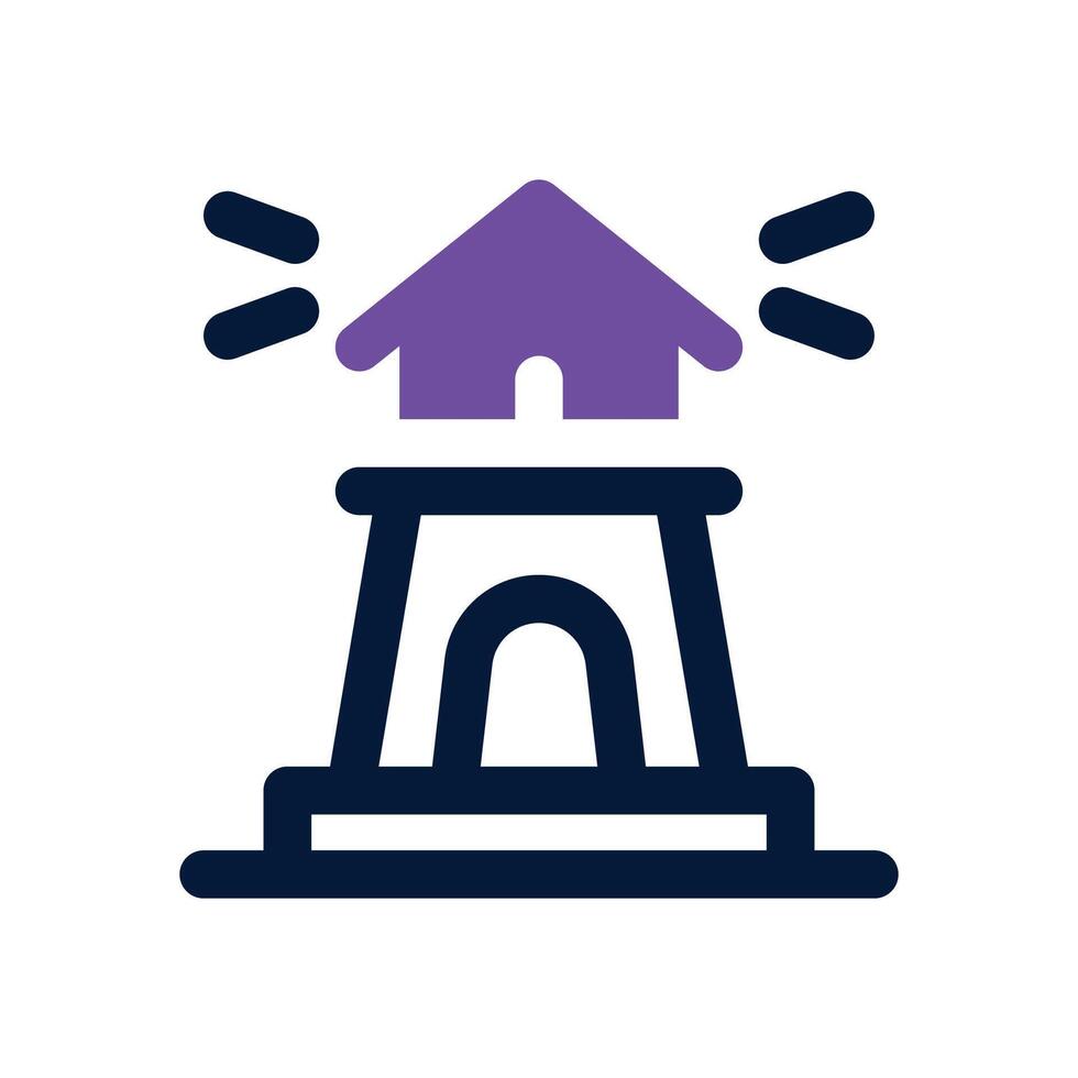 lighthouse dual tone icon. Sleek and modern icon for websites and mobile apps. vector