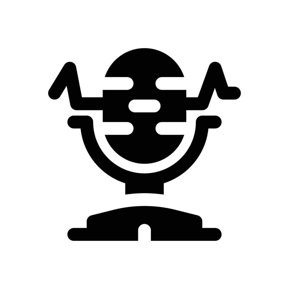 voice recorder glyph icon. Strong and solid icon for websites and mobile apps. vector
