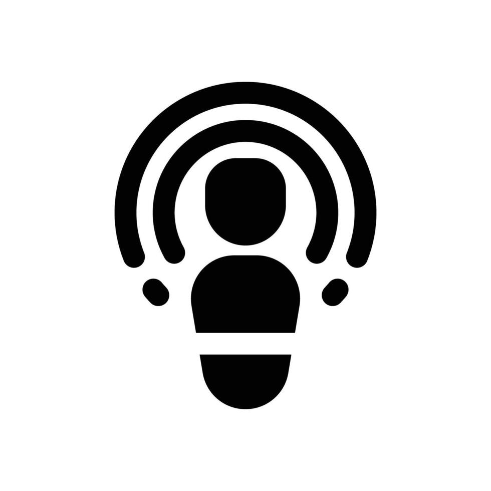 podcaster glyph icon. Strong and solid icon for websites and mobile apps. vector