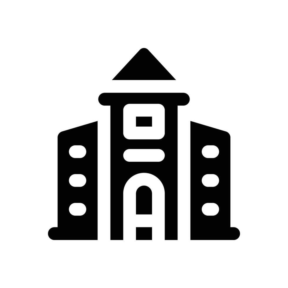 corporation glyph icon. Strong and solid icon for websites and mobile apps. vector