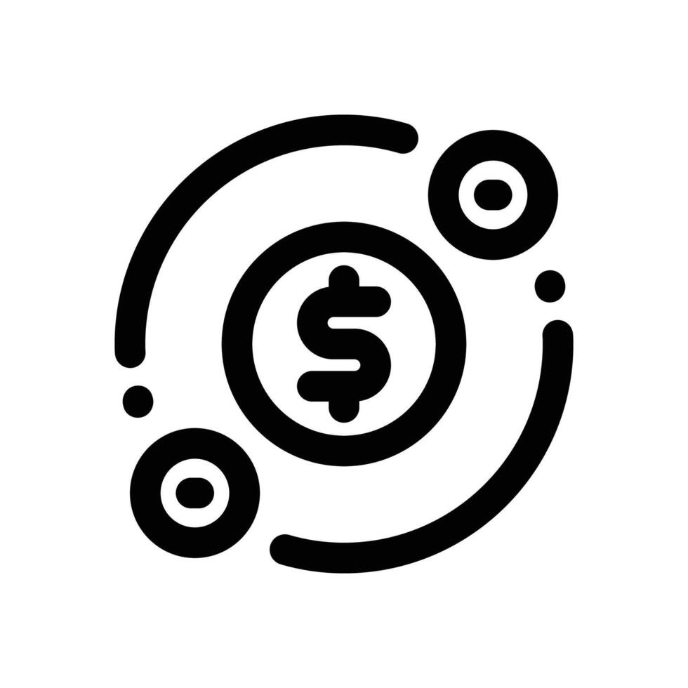 economy cycle line icon. Clean and minimalist icon for websites and mobile apps. vector