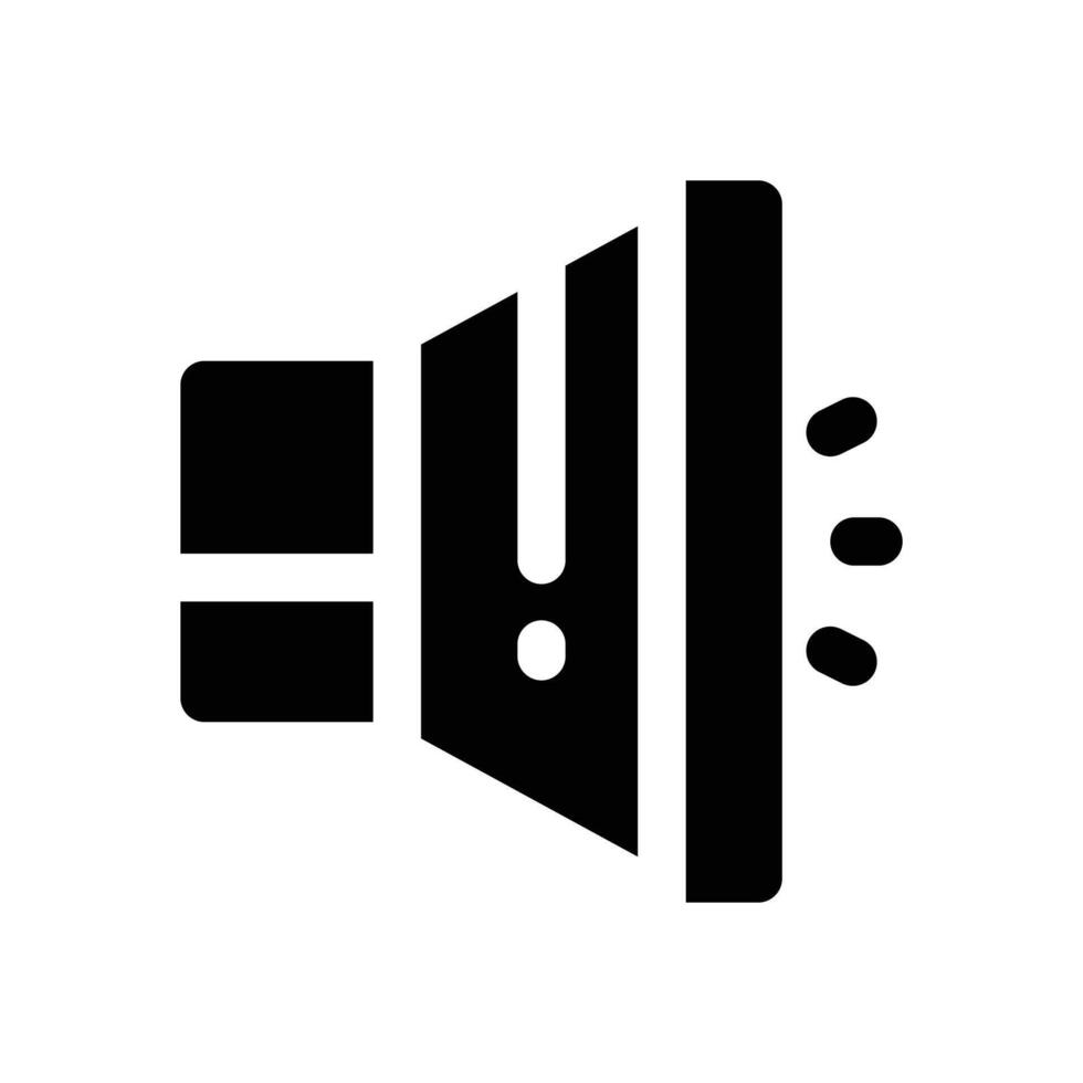sound glyph icon. Strong and solid icon for websites and mobile apps. vector