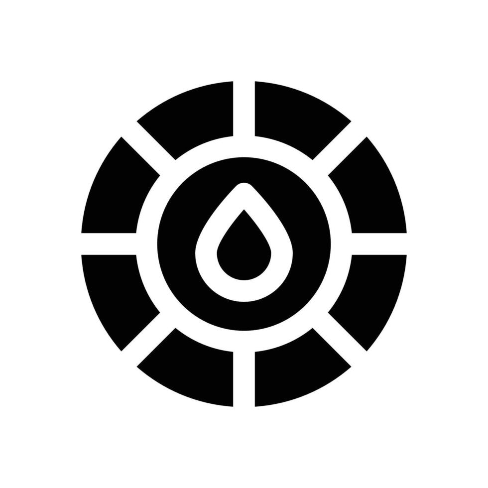 color wheel glyph icon. Strong and solid icon for websites, mobile interfaces, presentations, and visual branding. High quality and easy to edit. vector