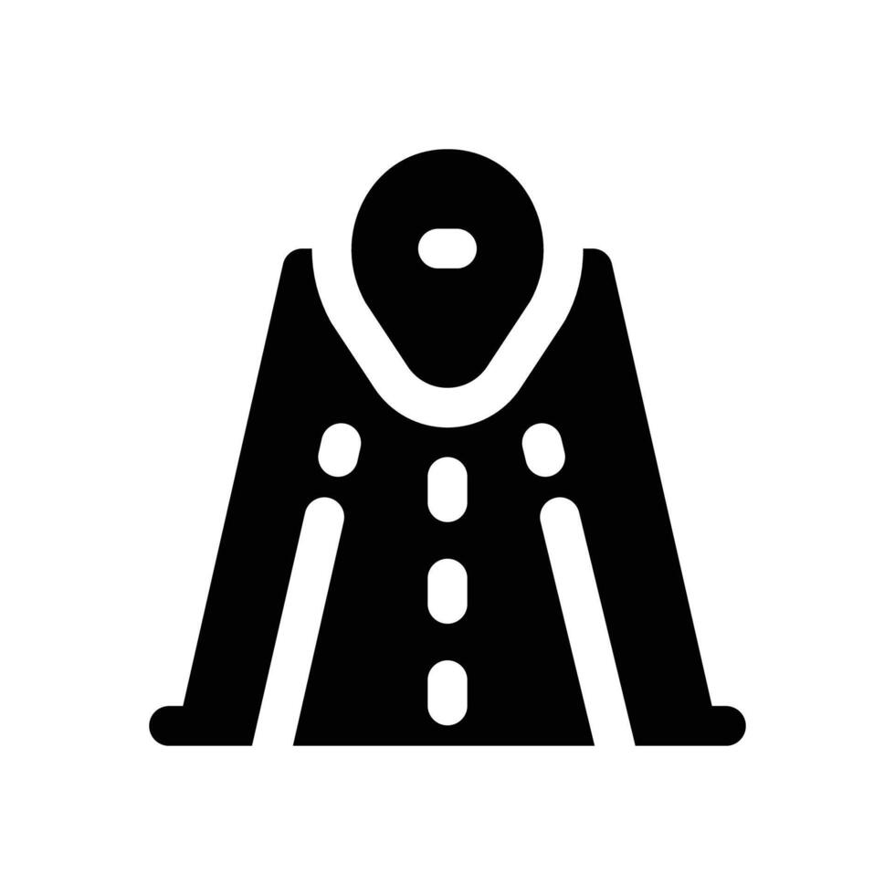 road glyph icon. Strong and solid icon for websites and mobile apps. vector