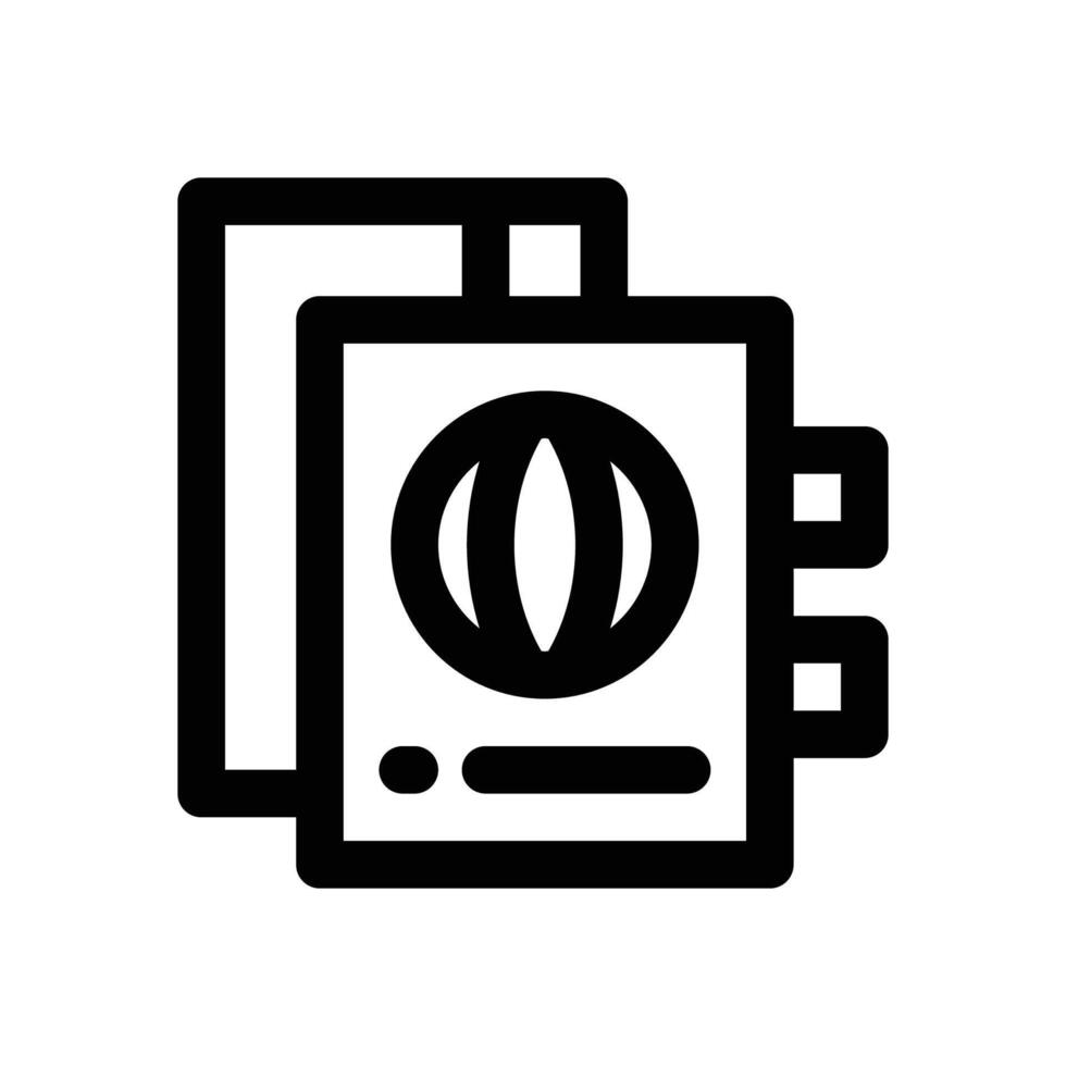 international passport line icon. Clean and minimalist icon for websites and mobile apps. vector