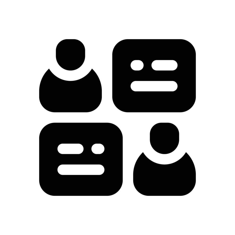 forum glyph icon. Strong and solid icon for websites, mobile interfaces, presentations, and visual branding. High quality and easy to edit. vector