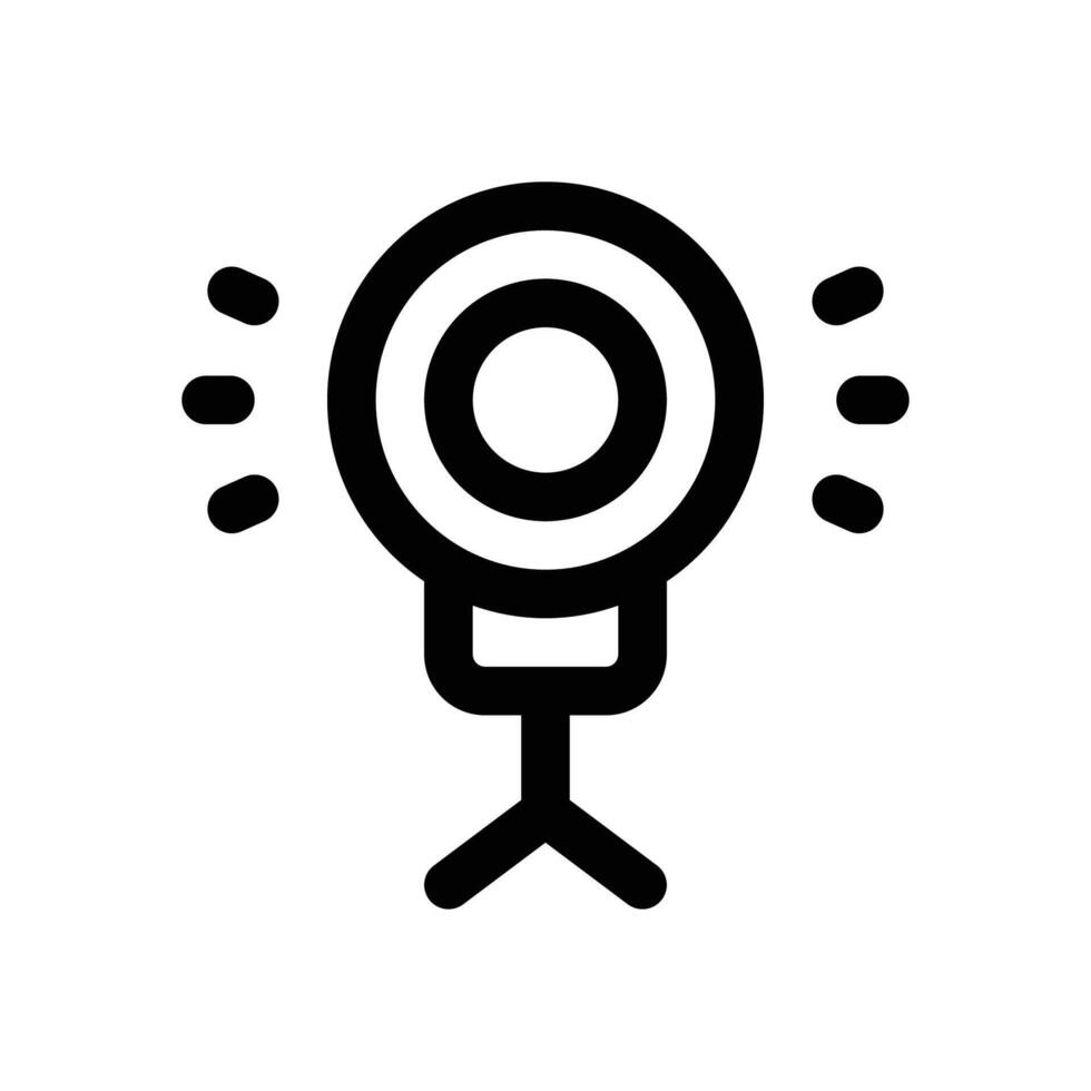 ring light line icon. Clean and minimalist icon for websites and mobile apps. vector