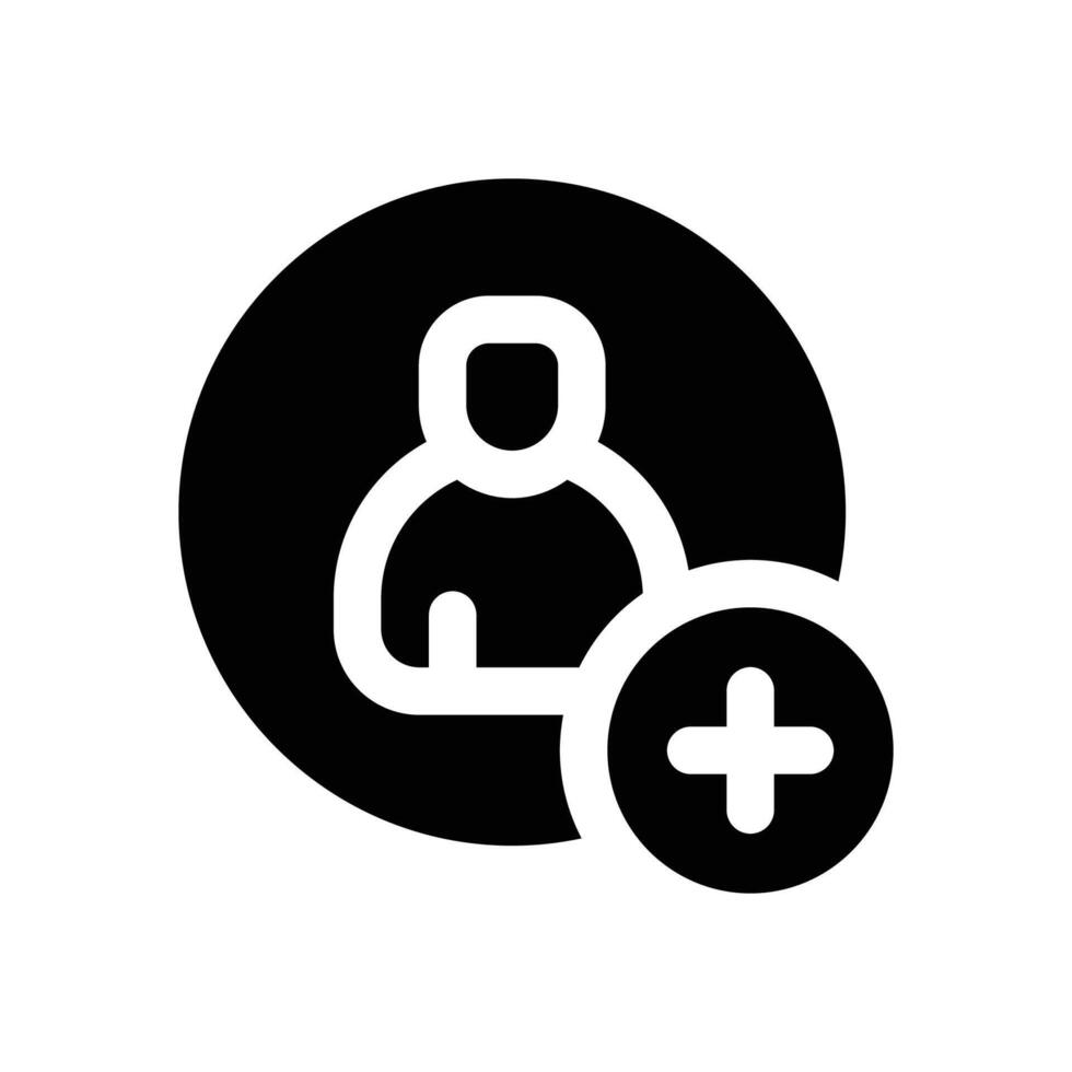 follower glyph icon. Strong and solid icon for websites and mobile apps. vector