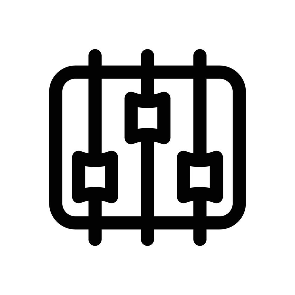 equalizer line icon. Clean and minimalist icon for websites and mobile apps. vector