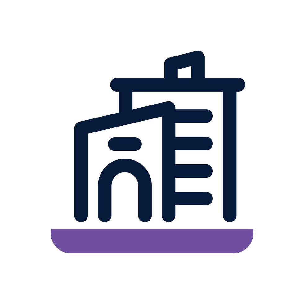 city dual tone icon. Sleek and modern icon for websites and mobile apps. vector