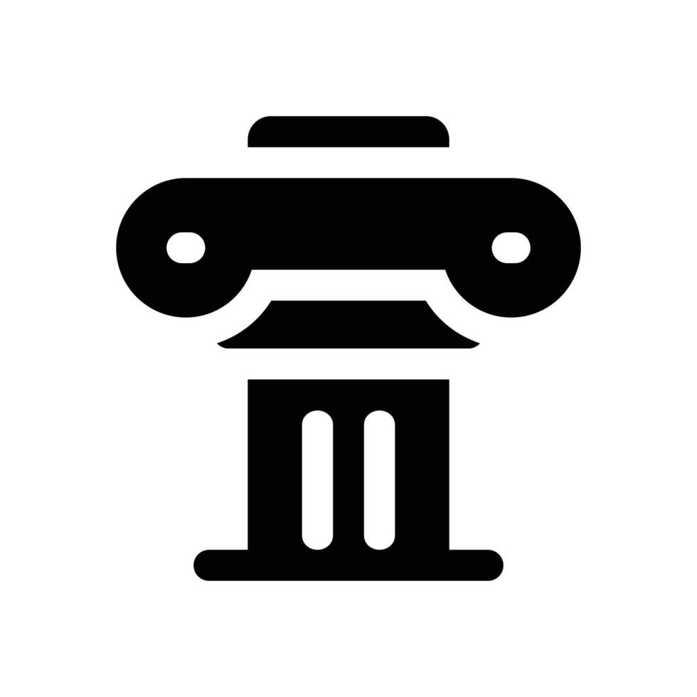 pillar glyph icon. Strong and solid icon for websites, mobile interfaces, presentations, and visual branding. High quality and easy to edit. vector